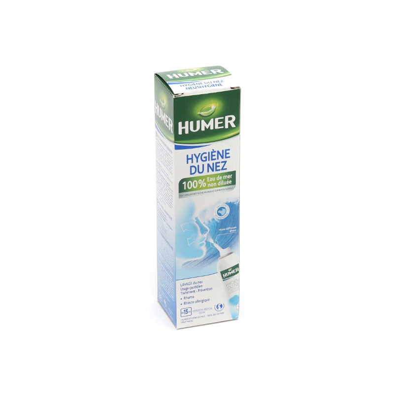 HUMER Spray nasal Hygiène du nez - 100% eau de mer - Adulte