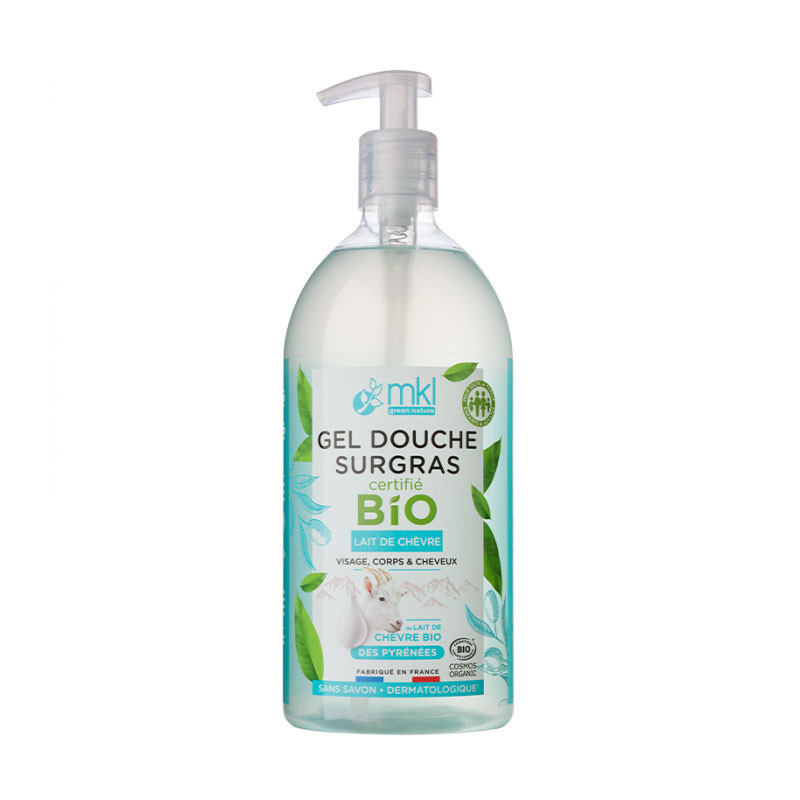 GEL DOUCHE SURGRAS LAIT DE CHEVRE BIO 1L MKL GREEN NATURE