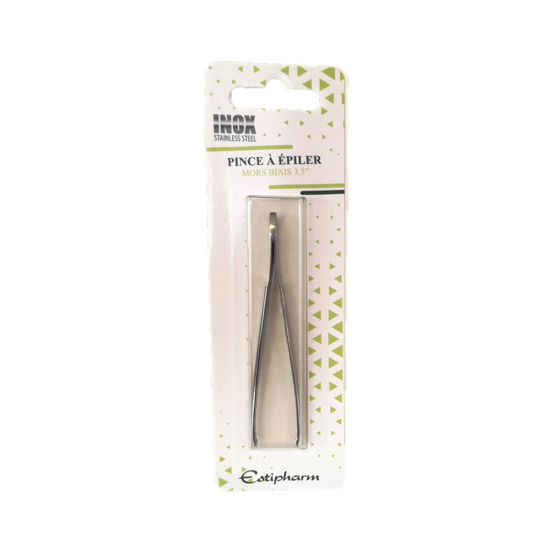 PINCE A EPILER MORS BIAIS 3.5" ESTIPHARM