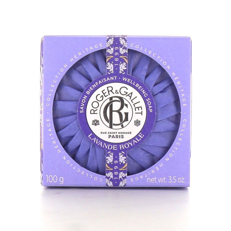 LAVANDE ROYALE SAVON BIENFAISANT 100 G ROGER ET GALLET LAVANDE ROYALE SAVON BIENFAISANT 100 G ROGER ET GALLET