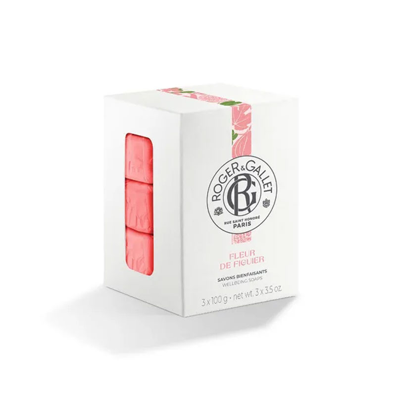 FLEUR DE FIGUIER SAVON BIENFAISANT LOT 3 X 100 G ROGER ET GALLET FLEUR DE FIGUIER SAVON BIENFAISANT LOT 3 X 100 G ROGER ET GALLET