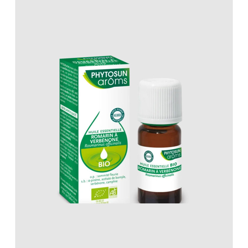 HUILE ESSENTIELLE BIO ROMARIN à VERBENONE 5ML PHYTOSUN AROMS HUILE ESSENTIELLE BIO ROMARIN à VERBENONE 5ML PHYTOSUN AROMS