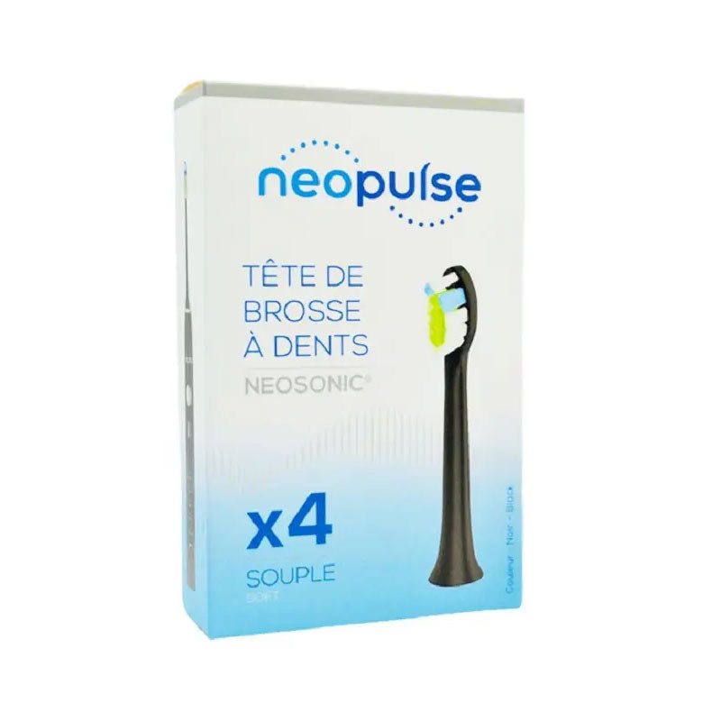 NEOPULSE TÊTE BROSSE A DENTS ELECTRIQUE NEOSONIC NOIRE SOUPLE X4