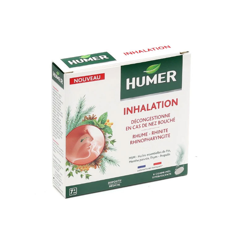 INHALATION NEZ BOUCHÉ 8 COMPRIMES HUMER