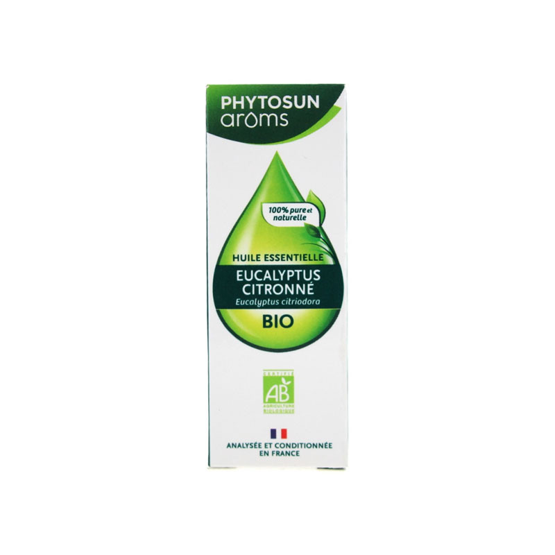 HUILE ESSENTIELLE EUCALYPTUS CITRONNÉ BIO 10ML PHYTOSUN AROMS HUILE ESSENTIELLE EUCALYPTUS CITRONNÉ BIO 10ML PHYTOSUN AROMS