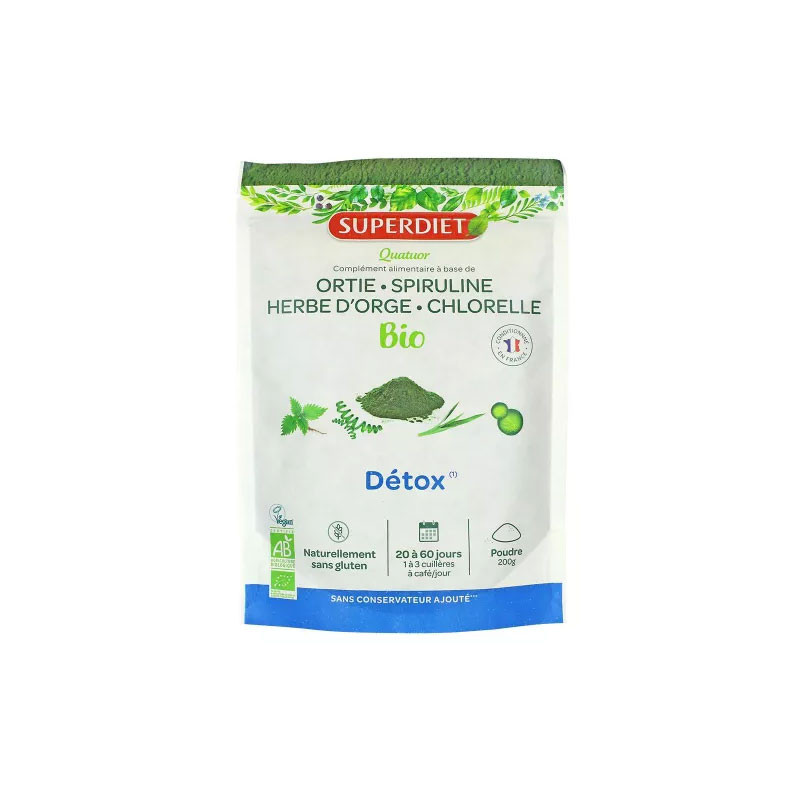 QUATUOR DETOX BIO POUDRE 200G SUPER DIET