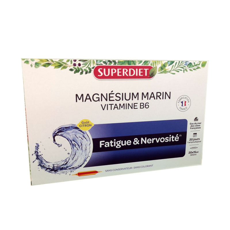 MAGNESIUM MARIN VITAMINE B6 20 AMPOULES SUPERDIET