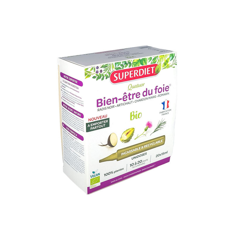 BIEN ÊTRE DU FOIE QUATUOR BIO 20 UNIDOSES SUPER DIET BIEN ÊTRE DU FOIE QUATUOR BIO 20 UNIDOSES SUPER DIET
