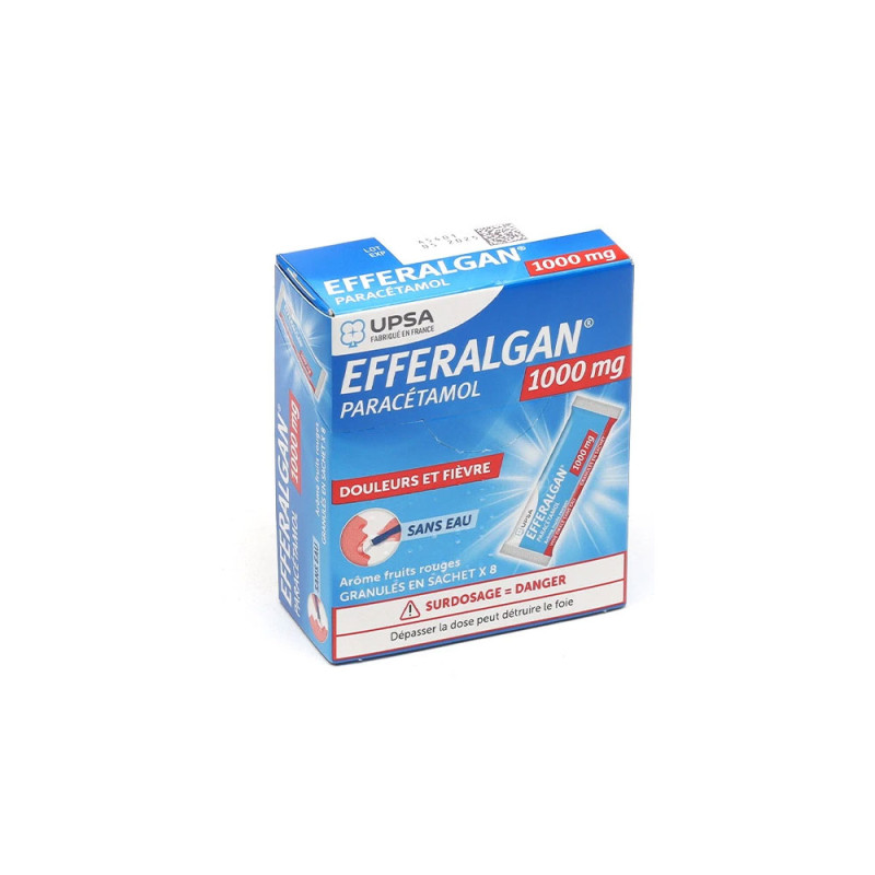 EFFERALGAN 1000MG GRANULÉS 8 SACHETS UPSA EFFERALGAN 1000MG GRANULÉS 8 SACHETS UPSA