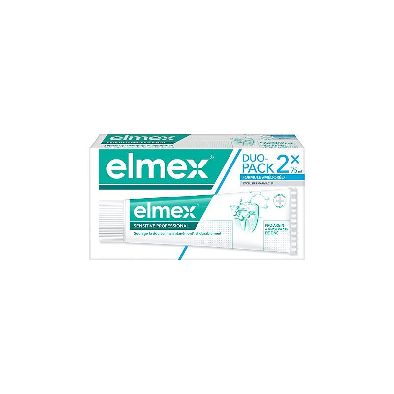 SENSITIVE PROFESSIONAL LOT DE 2 TUBES DE 75ML ELMEX SENSITIVE PROFESSIONAL LOT DE 2 TUBES DE 75ML ELMEX