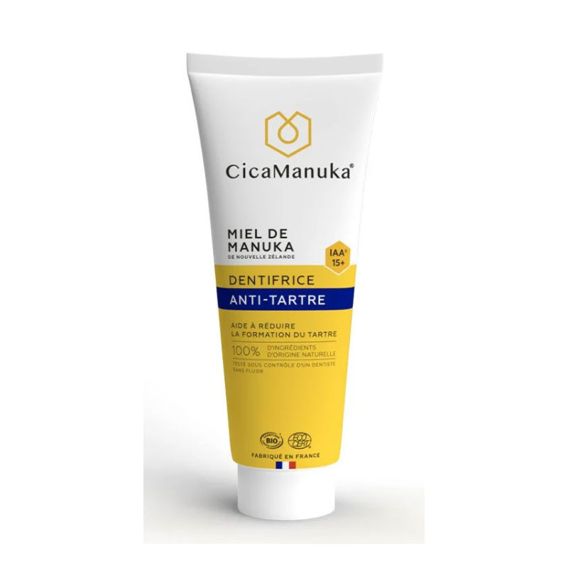 CICAMANUKA DENTIFRICE ANTI TARTRE au Miel de Manuka IAA 15+ 75ml CICAMANUKA DENTIFRICE ANTI TARTRE au Miel de Manuka IAA 15+ 75ml