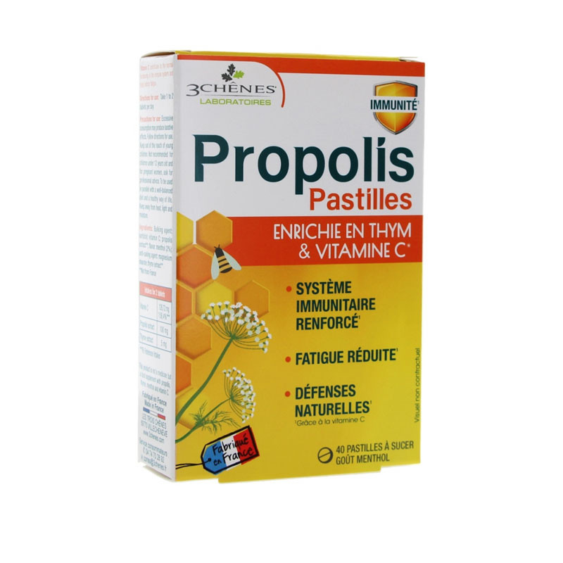 PROPOLIS DEFENSES NATURELLES 40 PASTILLES 3CHENES