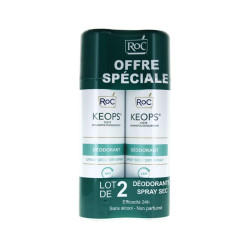 KEOPS DEODORANT SPRAY SEC 150ML  LOT DE 2 ROC