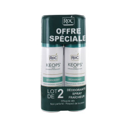 KEOPS DEODORANT SPRAY FRAICHEUR LOT DE  2x100ML ROC