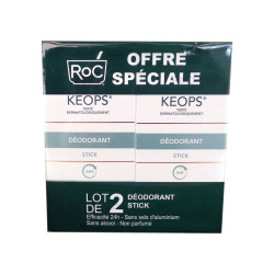 KEOPS DEODORANT STICK LOT DE 2x40ML ROC