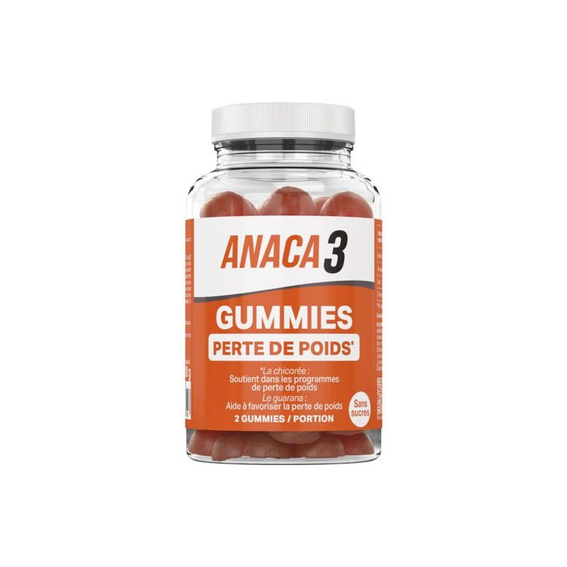 ANACA 3 GUMMIES PERTE DE POIDS 60 GOMMES NUTRAVALIA