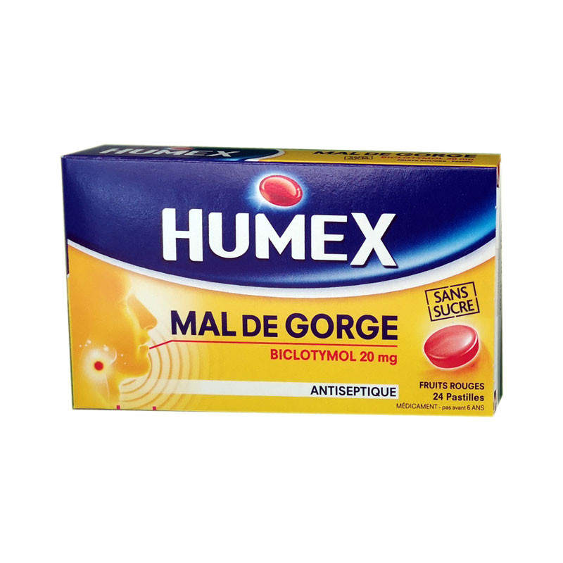 HUMEX MAL DE GORGE SANS SUCRE BICLOTYMOL 20MG 24 PASTILLES URGO HUMEX MAL DE GORGE SANS SUCRE BICLOTYMOL 20MG 24 PASTILLES URGO
