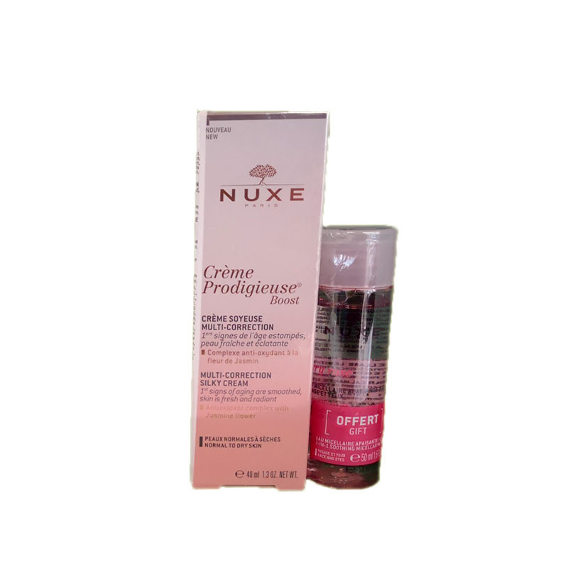 CREME PRODIGIEUSE BOOST CREME SOYEUSE MULTI CORRECTION 40ML + EAU MICELLAIRE VERY ROSE 50ML OFFERTE NUXE CREME PRODIGIEUSE BOOST CREME SOYEUSE MULTI CORRECTION 40ML + EAU MICELLAIRE VERY ROSE 50ML OFFERTE NUXE