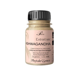 PURE EXTRAIT SEC DE ASHWAGANDHA BIO 30 GELULES PHYTALESSENCE