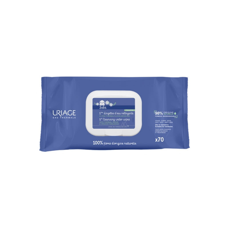 URIAGE BEBE 1eres LINGETTES EAU NETTOYANTE 70 LINGETTES URIAGE BEBE 1eres LINGETTES EAU NETTOYANTE 70 LINGETTES