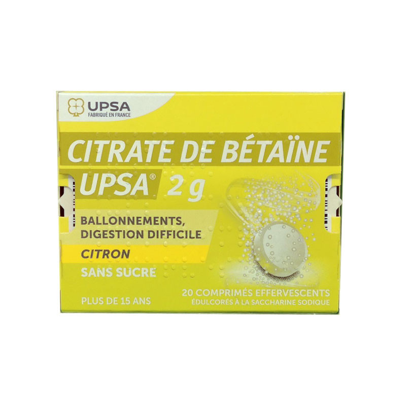 CITRATE DE BETAINE UPSA 2G CITRON SANS SUCRE