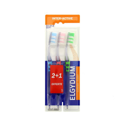 ELGYDIUM INTER ACTIVE BROSSE A DENTS CLASSIC SOUPLE X 3