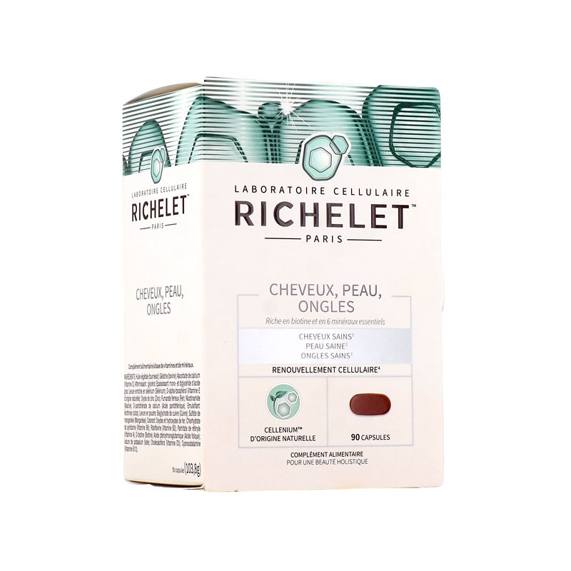 CHEVEUX PEAU ONGLES COMPLÉMENT ALIMENTAIRE 90 CAPSULES RICHELET