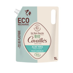 GEL BAIN DOUCHE ALOÉ VERA BIO ECO RECHARGE 1L ROGE CAVAILLES