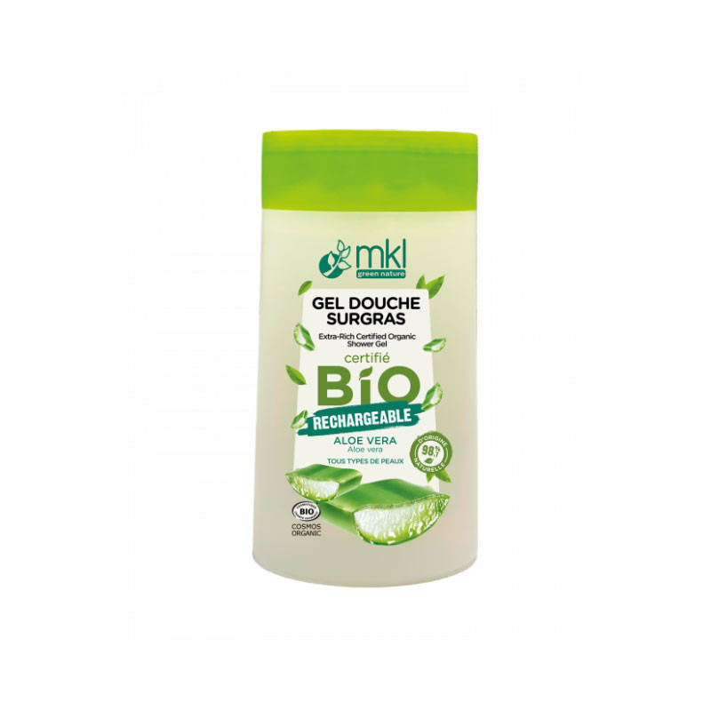 GEL DOUCHE SURGRAS ALOÉ VÉRA BIO RECHARGEABLE 200ML MKL GREEN NATURE