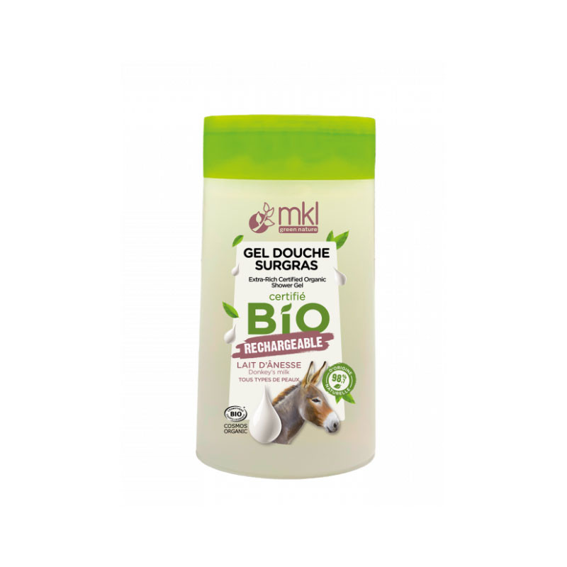 GEL DOUCHE SURGRAS LAIT D'ÂNESSE BIO RECHARGEABLE 200ML MKL GREEN NATURE GEL DOUCHE SURGRAS LAIT D'ÂNESSE BIO RECHARGEABLE 200ML MKL GREEN NATURE