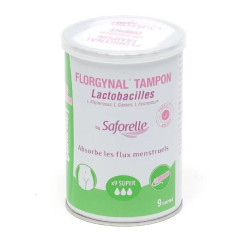 FLORGYNAL TAMPONS PROBIOTIQUES X9 SUPER SAFORELLE