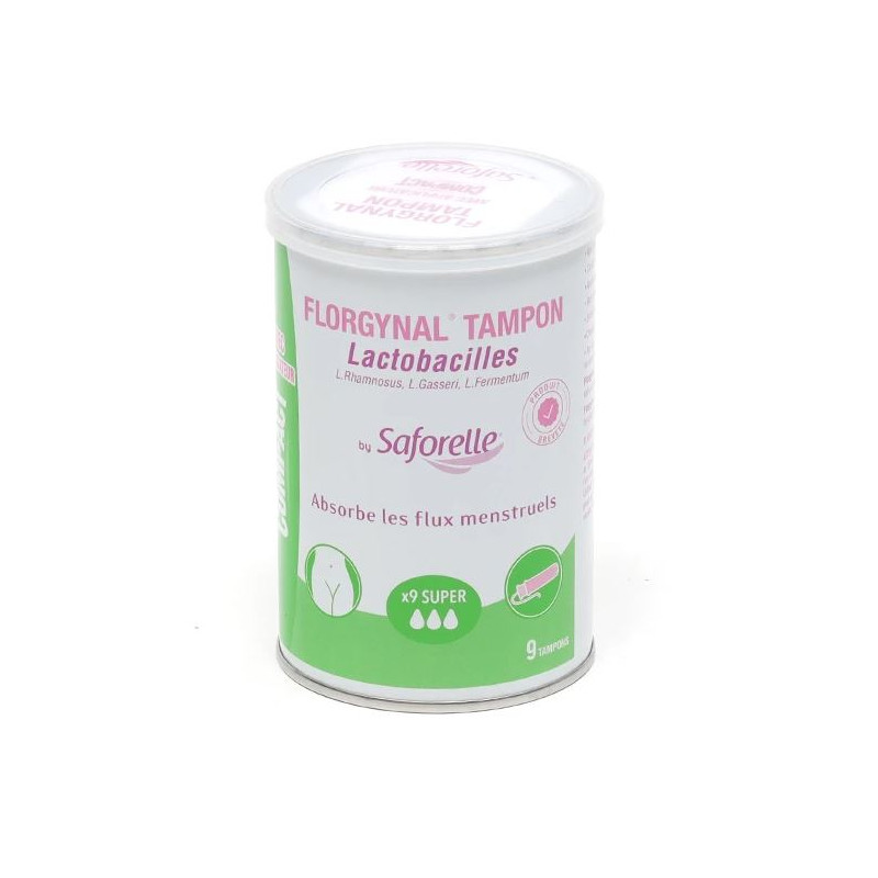 FLORGYNAL TAMPONS PROBIOTIQUES X9 SUPER SAFORELLE