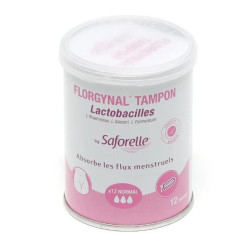 FLORGYNAL TAMPONS PROBIOTIQUES X12 NORMAL SAFORELLE