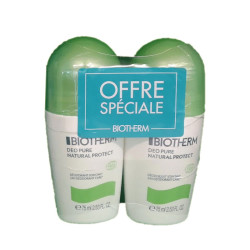 DEO PURE DEODORANT SOIN 24 HEURES LOT DE 2 X 75ML ROLL ON BIOTHERM