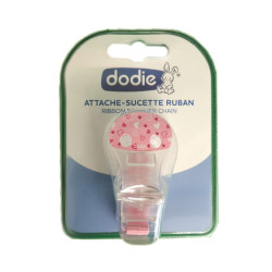 ATTACHE SUCETTE RUBAN ROSE DODIE