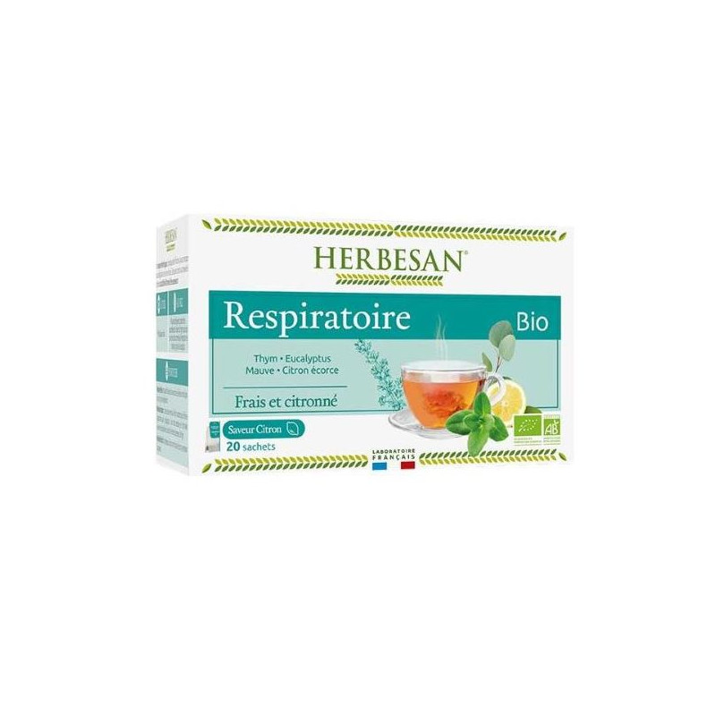INFUSION RESPIRATOIRE BIO X 20 SACHETS HERBESAN INFUSION RESPIRATOIRE BIO X 20 SACHETS HERBESAN