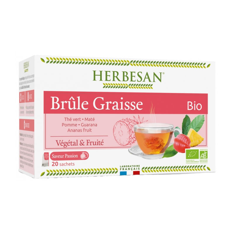INFUSION BRÛLE GRAISSE BIO X 20 SACHETS HERBESAN INFUSION BRÛLE GRAISSE BIO X 20 SACHETS HERBESAN
