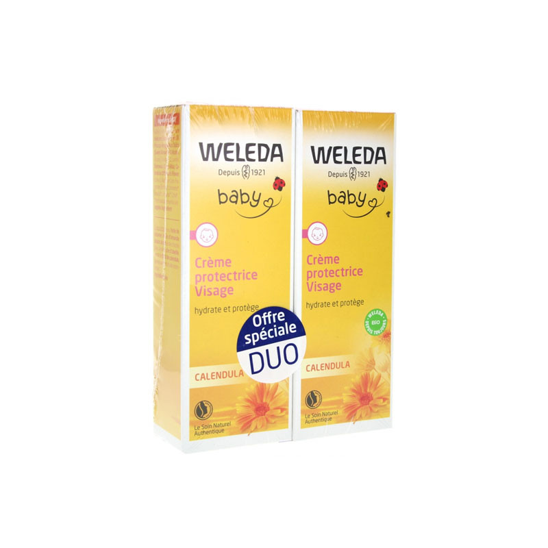 BABY CALENDULA CREME PROTECTRICE VISAGE LOT DE 2 X 50 ML WELEDA BABY BABY CALENDULA CREME PROTECTRICE VISAGE LOT DE 2 X 50 ML WELEDA BABY