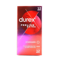 DUREX FEELING EXTRA STANDARD 12 PRESERVATIFS