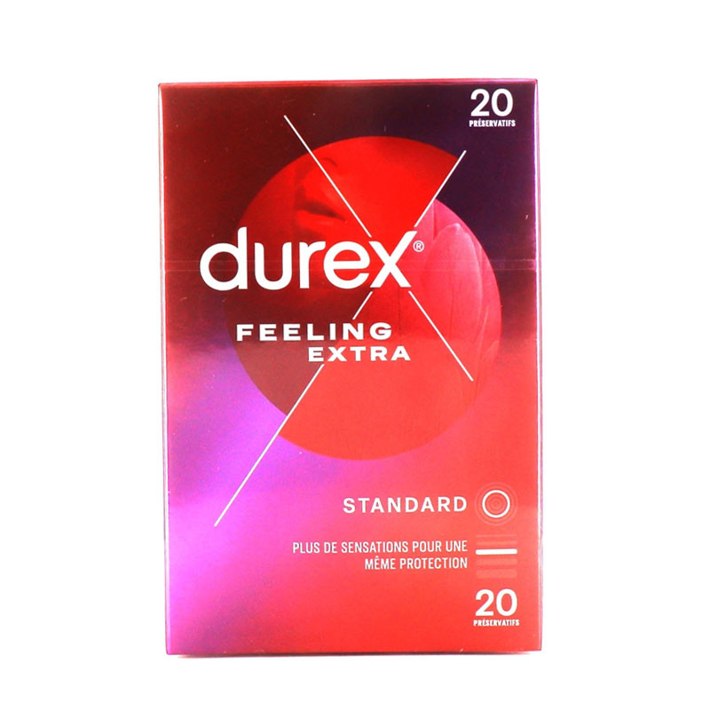 DUREX FEELING EXTRA STANDARD 20 PRESERVATIFS