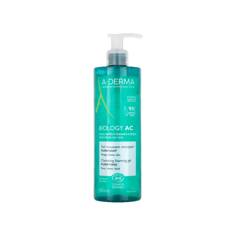 BIOLOGY AC GEL MOUSSANT NETTOYANT 400ML A-DERMA