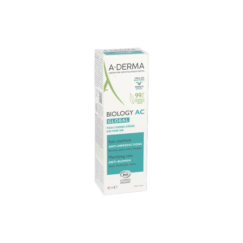 BIOLOGY AC GLOBAL SOIN MATIFIANT ANTI-IMPERFECTIONS BIO 40ML A-DERMA