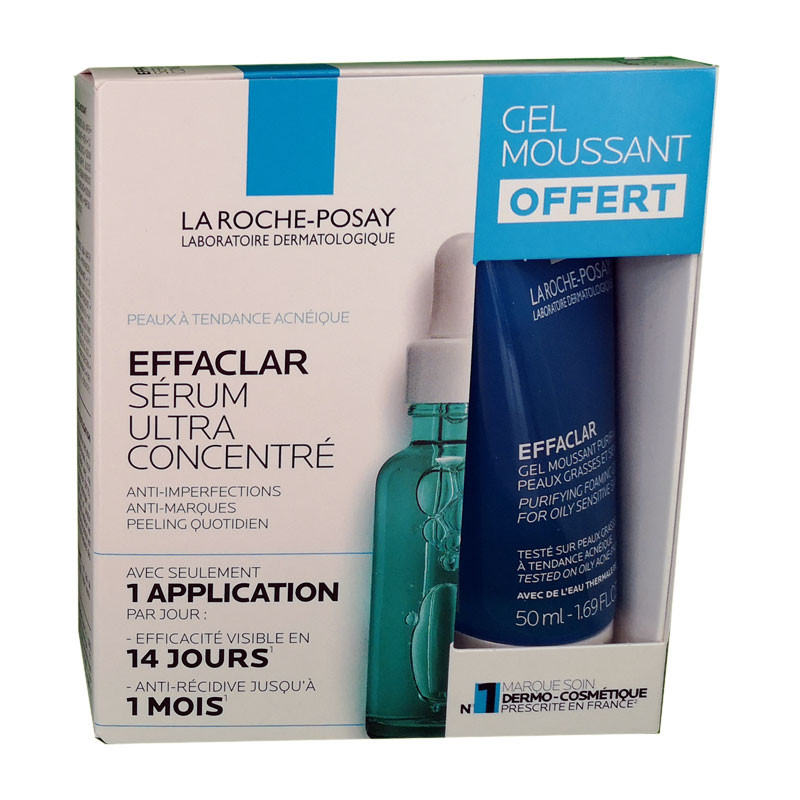 EFFACLAR SERUM ULTRA CONCENTRÉ 30ML + GEL MOUSSANT OFFERT LA ROCHE POSAY