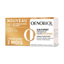 SUN EXPERT PREPARATEUR SOLAIRE PEAU SENSIBLE LOT DE 2 X 30 CAPSULES OENOBIOL