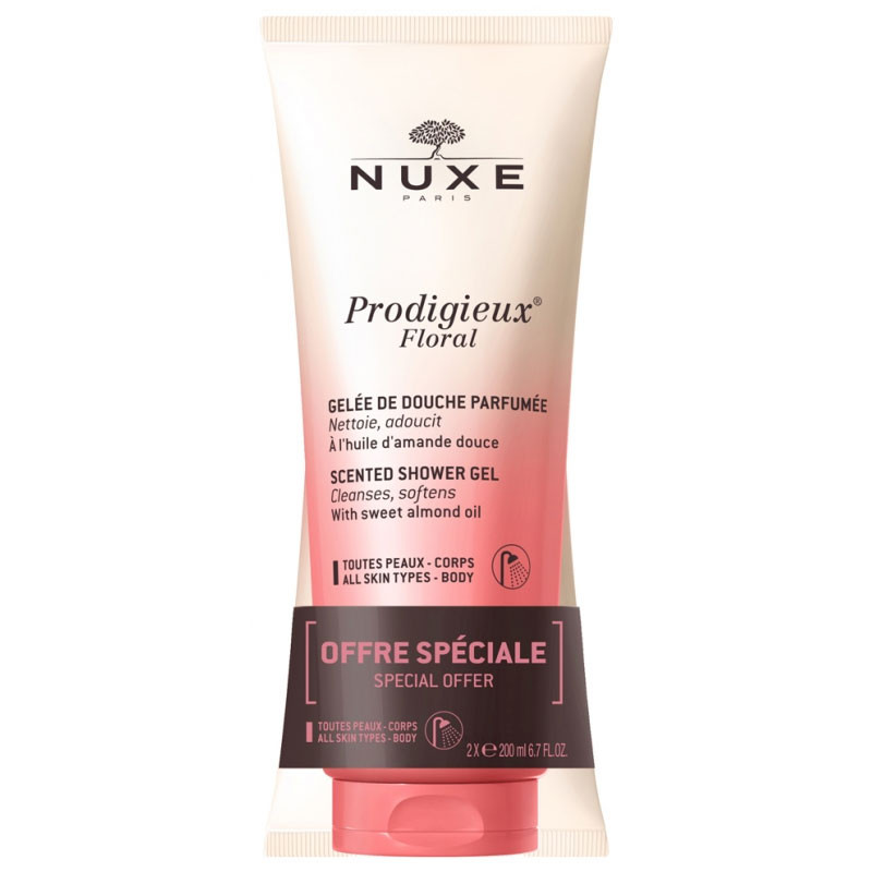 PRODIGIEUX FLORAL GELÉE DE DOUCHE PARFUMÉE LOT DE 2X200ML NUXE