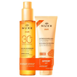 NUXE SUN HUILE BRONZANTE SPF30 150ML + LAIT FRAÎCHEUR APRES SOLEIL 100ML OFFERT NUXE