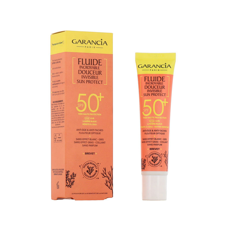 SUN PROTECT FLUIDE INCROYABLE DOUCEUR INVISIBLE SPF50+ 40ML GARANCIA