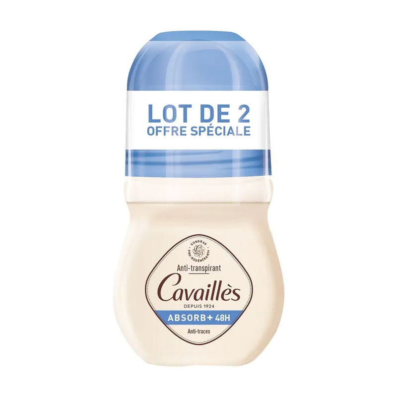 DEODORANT ABSORB + 48H LOT DE 2 ROLL ON DE 50ML ROGE CAVAILLES DEODORANT ABSORB + 48H LOT DE 2 ROLL ON DE 50ML ROGE CAVAILLES