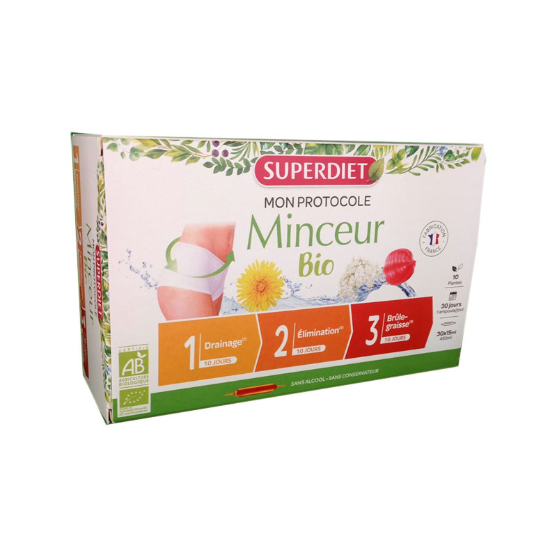 PROTOCOLE MINCEUR BIO 30 AMPOULES SUPERDIET PROTOCOLE MINCEUR BIO 30 AMPOULES SUPERDIET