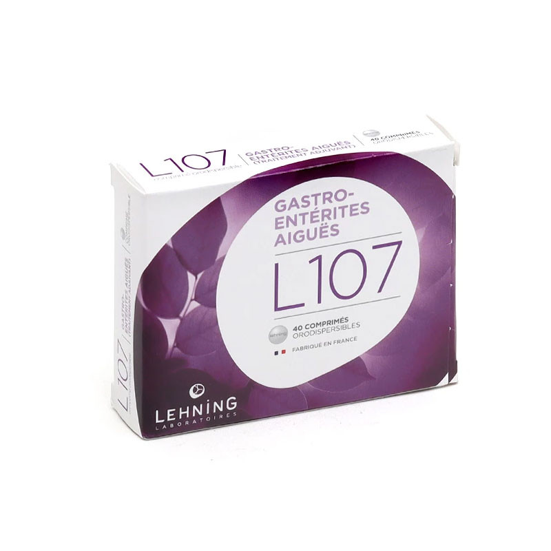 L107 GASTRO ENTERITE AIGUE 40 COMPRIMES ORODISPERSIBLES LEHNING